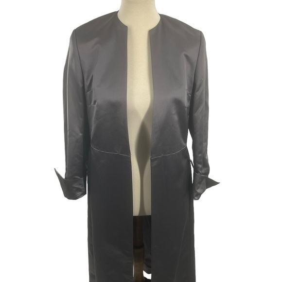 MARKS & SPENCER PEWTER GREY SPECIAL OCCASION/ EVENING COAT SIZE UK 10 / … - Picture 4 of 5